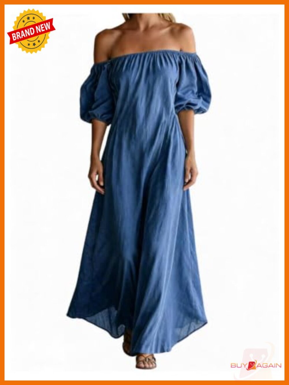 Off Shoulder Maxi Dress with Pockets Bow Tie Back A-Line